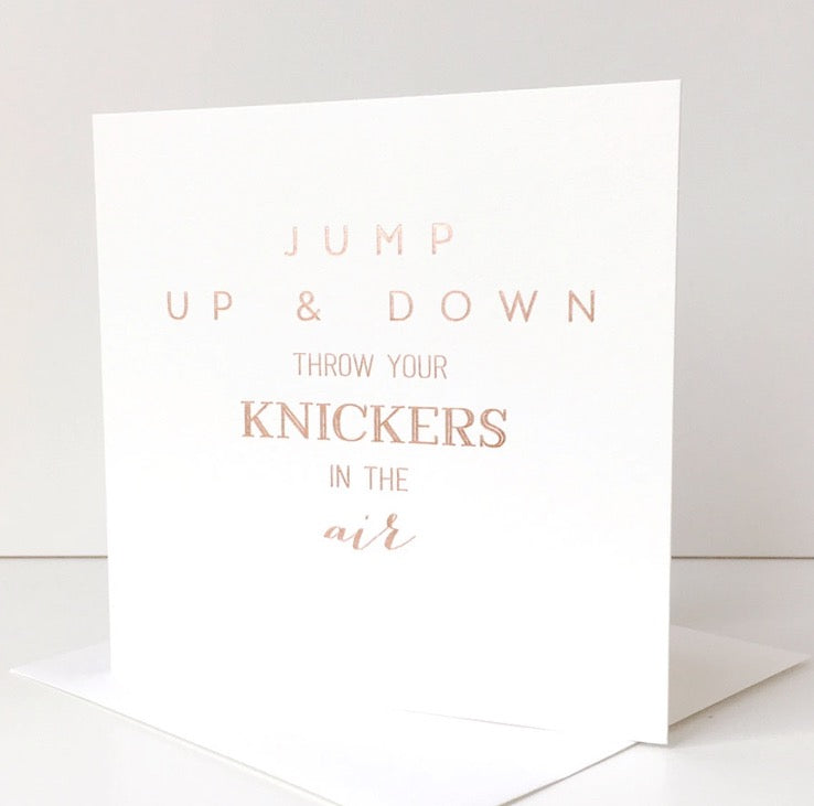 ‘Jump up and down’ Megan Claire card